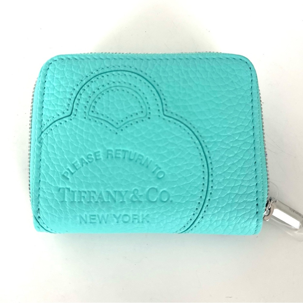 Tiffany & Co. Return To Tiffanys Tiffany Blue Leather Small Zip Wallet